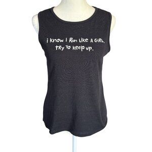 One More Mile black sleeveless pullover stretchy tank top women's size XS